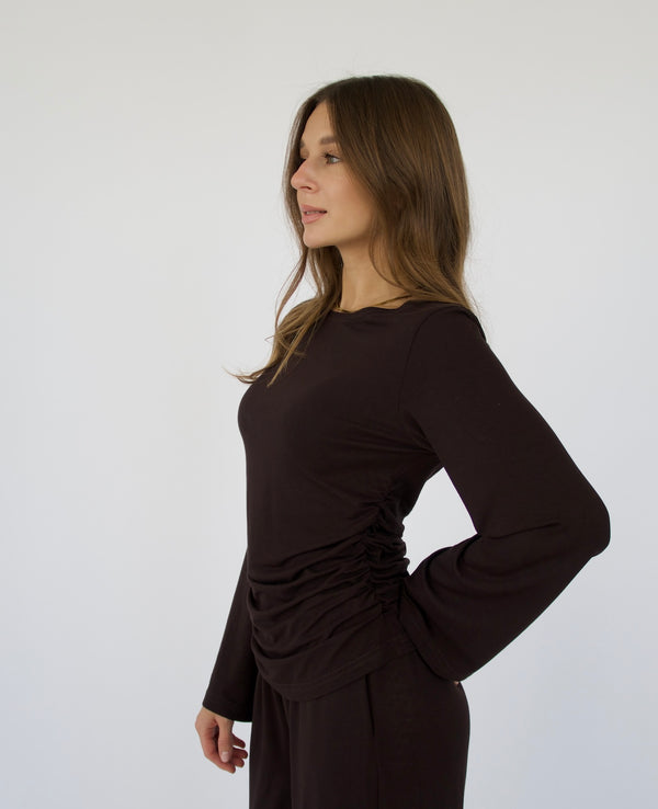 Bluzka VELVA Brown