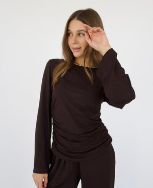 Bluzka VELVA Brown