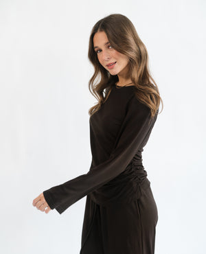 Bluzka VELVA Brown
