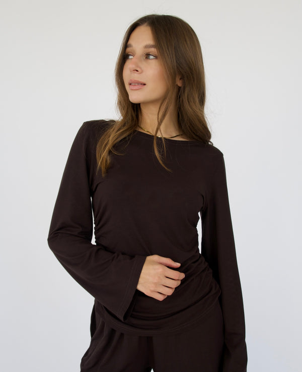 Bluzka VELVA Brown